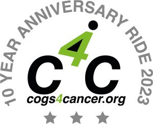 Cogs4cancer anniversary logo
